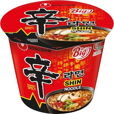 Nongshim - Shin Ramyun Big Bowl - Scharf - Ramen-Nudeln Nongshim - Shin Ramyun Big Bowl - Scharf - Ramen-Nudeln