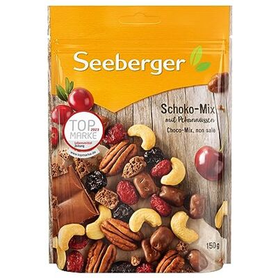 Seeberger Schoko-Mix 5er Pack, Einzigartige Schokoladen-Mischung mit Pekannüssen, Cashews, Cranberries und Kirschen knackig & lecker vegan (5 x 150 g) Seeberger Schoko-Mix 5er Pack, Einzigartige Schokoladen-Mischung mit Pekannüssen, Cashews, Cranberries und Kirschen knackig & lecker vegan (5 x 150 g)