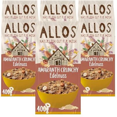 Allos Amaranth Crunchy Edelnuss Bio Nuss-Knuspermüsli 6 x 400g Allos Amaranth Crunchy Edelnuss Bio Nuss-Knuspermüsli 6 x 400g
