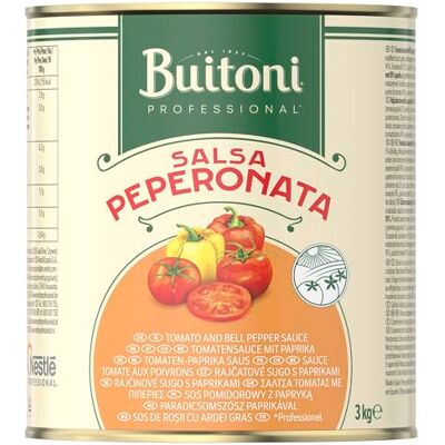 Buitoni Professional Salsa Peperonata, Fertige Tomatensauce, intensiver Tomaten- und Paprikageschmack, nach Peperonata-Art, 1er Pack (1 x 3kg Dose) Buitoni Professional Salsa Peperonata, Fertige Tomatensauce, intensiver Tomaten- und Paprikageschmack, nach Peperonata-Art, 1er Pack (1 x 3kg Dose)