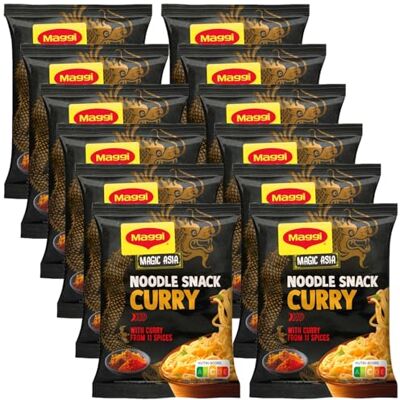 Maggi Magic Asia Instant Nudel Snack Curry, asiatisches Fertiggericht, 12er Pack (12 x 62g) Maggi Magic Asia Instant Nudel Snack Curry, asiatisches Fertiggericht, 12er Pack (12 x 62g)