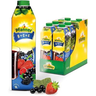 Pfanner B+C+E Waldfrüchte Fruchtgetränk (8 x 1 l) min. 30% Fruchtgehalt – BCE Getränk – Fruchtsaftgetränk im Vorratspack Pfanner B+C+E Waldfrüchte Fruchtgetränk (8 x 1 l) min. 30% Fruchtgehalt – BCE Getränk – Fruchtsaftgetränk im Vorratspack