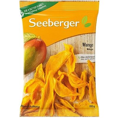 Seeberger Mango 13er Pack: Getrocknete Fruchtscheiben aus sonnenverwöhnten Mangos fruchtig & exotisch im Geschmack ohne Zuckerzusatz Power-Snack, vegan (13 x 100 g) Seeberger Mango 13er Pack: Getrocknete Fruchtscheiben aus sonnenverwöhnten Mangos fruchtig & exotisch im Geschmack ohne Zuckerzusatz Power-Snack, vegan (13 x 100 g)