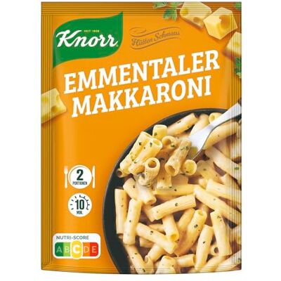 Knorr Hüttenschmaus Emmentaler Makkaroni Fertiggericht, in cremiger Käsesauce 2 Portionen Knorr Hüttenschmaus Emmentaler Makkaroni Fertiggericht, in cremiger Käsesauce 2 Portionen