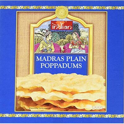 Truly Indian Poppadums Madras (Indisches Fladenbrot aus Linsenmehl für die Zubereitung in der Pfanne, Als Beilage oder Snack) (12 x 112 g) Truly Indian Poppadums Madras (Indisches Fladenbrot aus Linsenmehl für die Zubereitung in der Pfanne, Als Beilage oder Snack) (12 x 112 g)