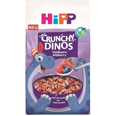 HiPP Bio Crunchy Dinos Waldbeere Müesli (5 x 300g), Kinder Frühstücksmüsli, Knuspermüsli mit gefriergetrockneten Wald- und Erdbeeren, mit Tapiokasirup gesüßt, ab 3 Jahren HiPP Bio Crunchy Dinos Waldbeere Müesli (5 x 300g), Kinder Frühstücksmüsli, Knuspermüsli mit gefriergetrockneten Wald- und Erdbeeren, mit Tapiokasirup gesüßt, ab 3 Jahren