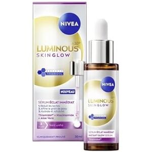 NIVEA Luminous 630 – Serum Skin Glow – Gesichtspflege gegen Flecken – spendet Feuchtigkeit & verfeinert die Poren – patentiertes Thiamidol, Niacinamid & Aloe Vera – Vegan – alle Hauttypen – 30 ml NIVEA Luminous 630 – Serum Skin Glow – Gesichtspflege gegen Flecken – spendet Feuchtigkeit & verfeinert die Poren – patentiertes Thiamidol, Niacinamid & Aloe Vera – Vegan – alle Hauttypen – 30 ml