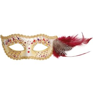 Guirca Piuma bianca maschera con Rosa - Maske Guirca Piuma bianca maschera con Rosa - Maske