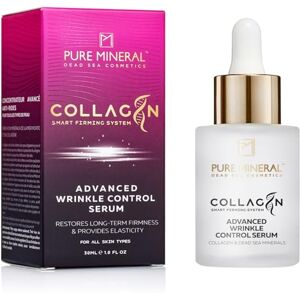 Pure Mineral Fortgeschrittenes Faltenkontrollserum mit Kollagen Totes Meer Mineralien, Faltenreduktion, Straffung Ohne Silikone, Sulfate, Parabene 30ml Pure Mineral Fortgeschrittenes Faltenkontrollserum mit Kollagen Totes Meer Mineralien, Faltenreduktion, Straffung Ohne Silikone, Sulfate, Parabene 30ml