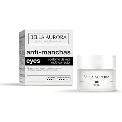 BELLA AURORA Contorno de Ojos Crema Despigmentante, 15 ml Anti-Arrugas y Anti-edad Reduce Ojeras y Bolsas Hidratante EYES BELLA AURORA Contorno de Ojos Crema Despigmentante, 15 ml Anti-Arrugas y Anti-edad Reduce Ojeras y Bolsas Hidratante EYES