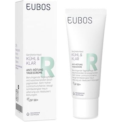 EUBOS KÜHL & KLAR ANTI-RÖTUNG TAGESCREME LSF 50+ – Vegane Tagespflege bei Rosacea & Couperose Mit Grünpigmenten & Phyto-Komplex Beruhigt gerötete Haut UV-Schutz & Zellschutz 40ml EUBOS KÜHL & KLAR ANTI-RÖTUNG TAGESCREME LSF 50+ – Vegane Tagespflege bei Rosacea & Couperose Mit Grünpigmenten & Phyto-Komplex Beruhigt gerötete Haut UV-Schutz & Zellschutz 40ml