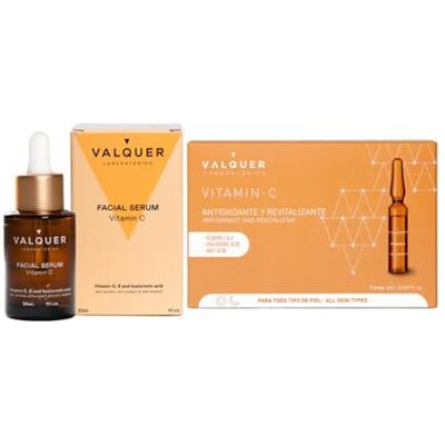 Valquer Laboratorios Valquer Vitamin C Gesichtsmaske 30 ml Serum und 5 x 2 ml Ampullen Valquer Laboratorios Valquer Vitamin C Gesichtsmaske 30 ml Serum und 5 x 2 ml Ampullen