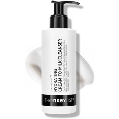 The INKEY List Hydrating Cream to Milk Cleanser 180ml mit 5% Reismilch & Hyaluronsäure. Sanfte, vegane Formel entfernt Make-up, spendet Feuchtigkeit, trocknet nicht, reizt nicht, ohne Abstreifen. The INKEY List Hydrating Cream to Milk Cleanser 180ml mit 5% Reismilch & Hyaluronsäure. Sanfte, vegane Formel entfernt Make-up, spendet Feuchtigkeit, trocknet nicht, reizt nicht, ohne Abstreifen.
