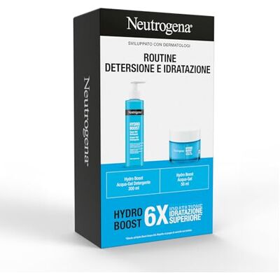 Neutrogena Hydro Boost Routine Reinigungs- und Feuchtigkeitsspendende Hautpflege-Set, Wasser-Gel, Komplett-Set für das Gesicht mit feuchtigkeitsspendender Gesichtscreme 50 ml und Gesichtsreiniger 200 Neutrogena Hydro Boost Routine Reinigungs- und Feuchtigkeitsspendende Hautpflege-Set, Wasser-Gel, Komplett-Set für das Gesicht mit feuchtigkeitsspendender Gesichtscreme 50 ml und Gesichtsreiniger 200