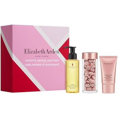 Elizabeth Arden Smooth, Repair and Firm 3-Piece Spring Gift Set, Retinol + HPR Ceramide Capsules Rapid Skin Renewal Serum und Water Cream + Ceramide Replenishing Reinigungsöl, Anti-Falten Hautpflege Elizabeth Arden Smooth, Repair and Firm 3-Piece Spring Gift Set, Retinol + HPR Ceramide Capsules Rapid Skin Renewal Serum und Water Cream + Ceramide Replenishing Reinigungsöl, Anti-Falten Hautpflege