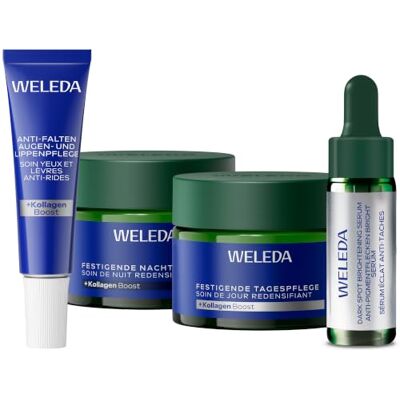 WELEDA Bio Blauer Enzian Gesichtspflege Set – Naturkosmetik Anti Aging mit Tagespflege, Nachtpflege, Augenpflege, Lippenpflege & Serum mindert Falten/Augenringe & reduziert Pigmentflecken (vegan) WELEDA Bio Blauer Enzian Gesichtspflege Set – Naturkosmetik Anti Aging mit Tagespflege, Nachtpflege, Augenpflege, Lippenpflege & Serum mindert Falten/Augenringe & reduziert Pigmentflecken (vegan)