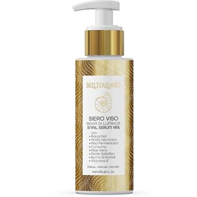 BELL'ITALIABIO Reines Schneckenschleim-Serum, 90 ml, 98% Cruelty-Free, Anti-Falten-Serum für Damen und Herren, feuchtigkeitsspendend, reinigend, für Unvollkommenheiten und Dyskromie, Gesichtspflege für Damen und BELL'ITALIABIO Reines Schneckenschleim-Serum, 90 ml, 98% Cruelty-Free, Anti-Falten-Serum für Damen und Herren, feuchtigkeitsspendend, reinigend, für Unvollkommenheiten und Dyskromie, Gesichtspflege für Damen und