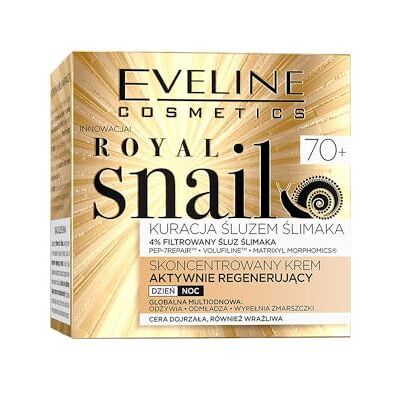 EVELINE COSMETICS Royal Snail Aktive Regenerationscreme 70+ mit Schneckenfiltrat und Volufiline für Anti-Falten und Hautstraffung, 50 ml EVELINE COSMETICS Royal Snail Aktive Regenerationscreme 70+ mit Schneckenfiltrat und Volufiline für Anti-Falten und Hautstraffung, 50 ml