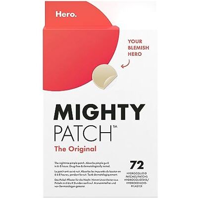 HERO COSMETICS Mighty Patch Original Pickel-Patches von , kleine Hydrokolloid-Pflaster zur Aknebehandlung, 72 Stück HERO COSMETICS Mighty Patch Original Pickel-Patches von , kleine Hydrokolloid-Pflaster zur Aknebehandlung, 72 Stück