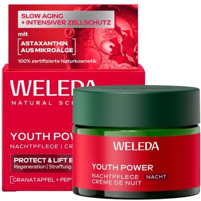 WELEDA Bio Youth Power Nachtpflege Protect & Lift Granatapfel & Astaxanthin WELEDA Bio Youth Power Nachtpflege Protect & Lift Granatapfel & Astaxanthin