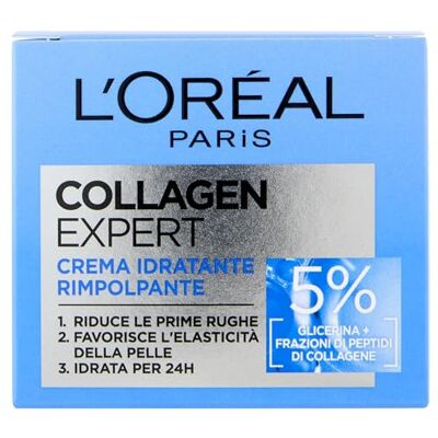 L'Oreal Paris L'Oréal Paris Collagen Expert Feuchtigkeitscreme, 50 ml, feuchtigkeitsspendende Gesichtscreme mit Kollagen, Konzentrat mit 5% Kollagenpeptiden + Peptide für Boost L'Oreal Paris L'Oréal Paris Collagen Expert Feuchtigkeitscreme, 50 ml, feuchtigkeitsspendende Gesichtscreme mit Kollagen, Konzentrat mit 5% Kollagenpeptiden + Peptide für Boost
