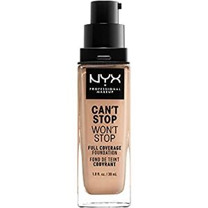 NYX PROFESSIONAL MAKEUP Can't Stop Won't Stop Full Coverage Foundation, Langanhaltend, Wasserfest, Vegane Formel, Mattierter Teint, Farbton: Natural NYX PROFESSIONAL MAKEUP Can't Stop Won't Stop Full Coverage Foundation, Langanhaltend, Wasserfest, Vegane Formel, Mattierter Teint, Farbton: Natural
