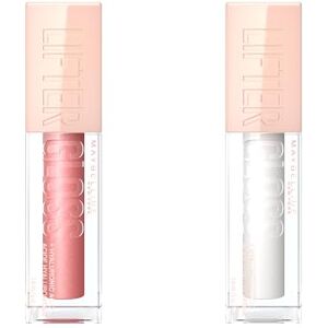 MAYBELLINE New York 2 Stück Lipgloss, feuchtigkeitsspendend und sofortiger Glanz – angereichert mit Hyaluronsäure – Lifter Gloss – Farben: 001 Pearl + 003 Moon MAYBELLINE New York 2 Stück Lipgloss, feuchtigkeitsspendend und sofortiger Glanz – angereichert mit Hyaluronsäure – Lifter Gloss – Farben: 001 Pearl + 003 Moon