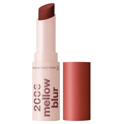 Max Factor Mellow Blur Lippenstift, 110 Strawberry Cake, Lippenstift, weich, verschwommen, sofortige Unschärfe, kissenweiche Lippen, aufbaubar, weiches Matt-Pigment, 3,5 g Max Factor Mellow Blur Lippenstift, 110 Strawberry Cake, Lippenstift, weich, verschwommen, sofortige Unschärfe, kissenweiche Lippen, aufbaubar, weiches Matt-Pigment, 3,5 g