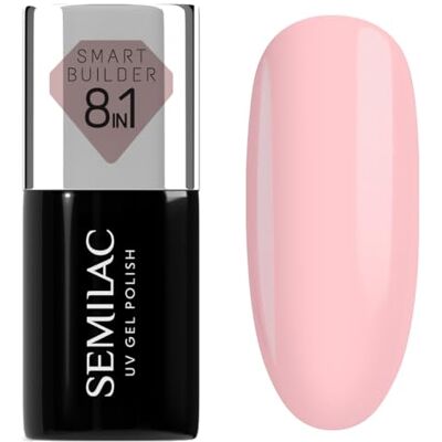 Semilac UV Nagellack Smart Builder 824 Soft Blush 7 ml – Hellpfirsichfarben, 8-in-1 Formel, Selbstnivellierend, Schnelle & Mühelose Anwendung Semilac UV Nagellack Smart Builder 824 Soft Blush 7 ml – Hellpfirsichfarben, 8-in-1 Formel, Selbstnivellierend, Schnelle & Mühelose Anwendung