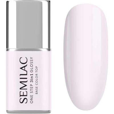 Semilac UV-Nagellack 3in1 One Step Glossy S252 Milky Pink 7 ml Semilac UV-Nagellack 3in1 One Step Glossy S252 Milky Pink 7 ml