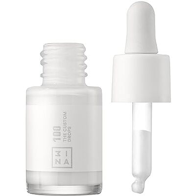3ina MAKEUP Vegan The Custom Drops 100 Weiß Foundation Tropfen um das Make-up anzupassen Langlebige Formel Mattierende Wirkung Ölfrei Mattlack Cruelty Free 3ina MAKEUP Vegan The Custom Drops 100 Weiß Foundation Tropfen um das Make-up anzupassen Langlebige Formel Mattierende Wirkung Ölfrei Mattlack Cruelty Free