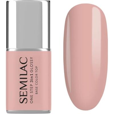 Semilac UV-Nagellack 3in1 One Step Glossy S256 Pale Beige 7 ml Semilac UV-Nagellack 3in1 One Step Glossy S256 Pale Beige 7 ml