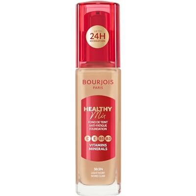 Bourjois Foundation Healthy Mix, Frischer Teint, Vitaminkomplex C, E, B5 & B3, Logue Halt und spendet Feuchtigkeit bis zu 24 Stunden – 49,5 N sehr helles Elfenbein, 30 ml Bourjois Foundation Healthy Mix, Frischer Teint, Vitaminkomplex C, E, B5 & B3, Logue Halt und spendet Feuchtigkeit bis zu 24 Stunden – 49,5 N sehr helles Elfenbein, 30 ml
