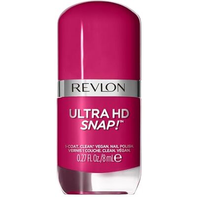 Revlon Ultra HD SNAP! Nagellack, glänzende Nagelfarbe, 100 % Vegane Formel, Keiner Basis- und Überlack erforderlich, 029 Berry Blissed, 8 ml Revlon Ultra HD SNAP! Nagellack, glänzende Nagelfarbe, 100 % Vegane Formel, Keiner Basis- und Überlack erforderlich, 029 Berry Blissed, 8 ml