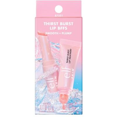 e.l.f. Thirst Burst Lip BFFs, Lip Care Duo "Zuckerpeeling und feuchtigkeitsspendende Lippenpflege für sichtbar vollere Lippen, vegan und tierversuchsfrei e.l.f. Thirst Burst Lip BFFs, Lip Care Duo "Zuckerpeeling und feuchtigkeitsspendende Lippenpflege für sichtbar vollere Lippen, vegan und tierversuchsfrei