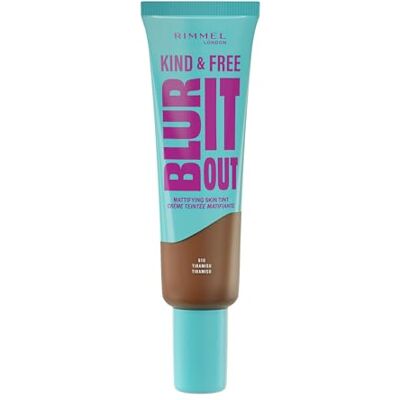 Rimmel London Kind & Free BLUR IT OUT Mattierende Foundation, 610, Tiramisu, Ganztägiger Glanzkontrolle, leichtes mattes Finish, 30 ml Rimmel London Kind & Free BLUR IT OUT Mattierende Foundation, 610, Tiramisu, Ganztägiger Glanzkontrolle, leichtes mattes Finish, 30 ml