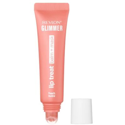 Revlon Glimmer Lip Treat Balm + Mask, 2-in-1 Lippenbalsam+Lippenmaske mit Feuchtigkeitspeptiden, strahlendes Finish, 003 Peach Bellini, 12ml Revlon Glimmer Lip Treat Balm + Mask, 2-in-1 Lippenbalsam+Lippenmaske mit Feuchtigkeitspeptiden, strahlendes Finish, 003 Peach Bellini, 12ml