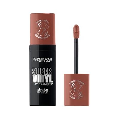 DEBORAH Milano Super Vinyl Shake Lipstick Flüssig-Lippenstift aus Vinyl, Nr. 2 Caramel, intensive Farbe und kein Transfer, verleiht Vinyllippen bis zu 16 Stunden, 4 ml DEBORAH Milano Super Vinyl Shake Lipstick Flüssig-Lippenstift aus Vinyl, Nr. 2 Caramel, intensive Farbe und kein Transfer, verleiht Vinyllippen bis zu 16 Stunden, 4 ml