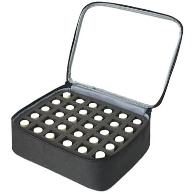 ZGCrumphant Nagellack Organizer Nagellack-Aufbewahrungstasche, Tasche for ätherische Öle, tragbares Kosmetik-Nagelpflege-Set, Nagelpflege-Werkzeug, Aufbewahrungsbox mit 30 Fächern(Color7 C) ZGCrumphant Nagellack Organizer Nagellack-Aufbewahrungstasche, Tasche for ätherische Öle, tragbares Kosmetik-Nagelpflege-Set, Nagelpflege-Werkzeug, Aufbewahrungsbox mit 30 Fächern(Color7 C)