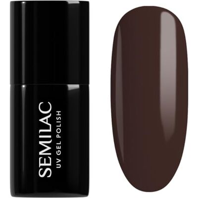 Semilac UV Nagellack A715 Bronzed Bliss 7 ml – Fast Schwarzes Burgunderbraun, Hochdeckender Gel Polish mit Luxuriösem Samt Semilac UV Nagellack A715 Bronzed Bliss 7 ml – Fast Schwarzes Burgunderbraun, Hochdeckender Gel Polish mit Luxuriösem Samt