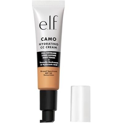 e.l.f. Feuchtigkeitsspendende Camo CC Creme, LSF 30, Color Correcting Full Coverage Foundation für ein taufrisches Finish, vegan und tierversuchsfrei, Medium 350 W e.l.f. Feuchtigkeitsspendende Camo CC Creme, LSF 30, Color Correcting Full Coverage Foundation für ein taufrisches Finish, vegan und tierversuchsfrei, Medium 350 W