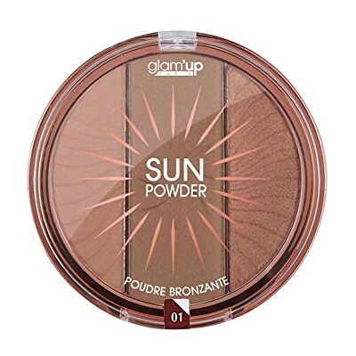 GLAM UP Glam'Up Paris – Trio Soleil 3 Stufen – Palette mit Sonnenpuder – Bräunung und Konturierung – Effekt "Bonne Mine – 29 g GLAM UP Glam'Up Paris – Trio Soleil 3 Stufen – Palette mit Sonnenpuder – Bräunung und Konturierung – Effekt "Bonne Mine – 29 g