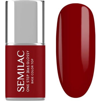 Semilac UV Nagellack 3in1 One Step Glossy S575 Dark Red 7 ml Semilac UV Nagellack 3in1 One Step Glossy S575 Dark Red 7 ml