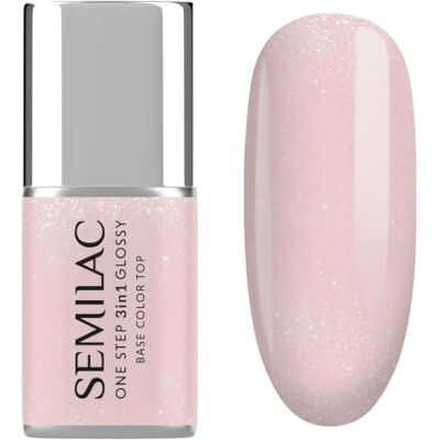 Semilac UV-Nagellack 3in1 One Step Glossy S259 Naked Glitter Beige 7 ml Semilac UV-Nagellack 3in1 One Step Glossy S259 Naked Glitter Beige 7 ml