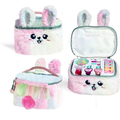 Martinelia Schminkkoffer Kaninchen aus Kunstpelz – Make-up-Set für Kinder – Schönheitsset für Mädchen – Nagellack, Lippenstift, Lidschatten & Aufbewahrungskoffer – Geschenkbox für Mädchen Martinelia Schminkkoffer Kaninchen aus Kunstpelz – Make-up-Set für Kinder – Schönheitsset für Mädchen – Nagellack, Lippenstift, Lidschatten & Aufbewahrungskoffer – Geschenkbox für Mädchen