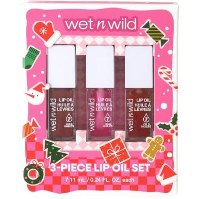 Wet n Wild , Lippenöl Set 3-teilig, Sortierte Farben 3 Lippenöle, Hochglanz-Finish, Saftige Feuchtigkeit, Weihnachts Geschenkset Wet n Wild , Lippenöl Set 3-teilig, Sortierte Farben 3 Lippenöle, Hochglanz-Finish, Saftige Feuchtigkeit, Weihnachts Geschenkset