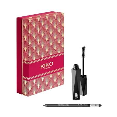 Kiko Milano Twist 'N Twinkle Holiday Midnight Glaze Eyes Gift Set Augen-Geschenkset: Mascara für panoramischen Volumeneffekt und Eyeliner-Stift Kiko Milano Twist 'N Twinkle Holiday Midnight Glaze Eyes Gift Set Augen-Geschenkset: Mascara für panoramischen Volumeneffekt und Eyeliner-Stift