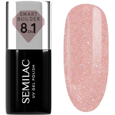Semilac UV Nagellack Smart Builder 804 Glitter Soft Beige 7 ml – Gedämpftes Beige mit Glitzer, 8-in-1 Formel, Selbstnivellierend, Schnelle & Mühelose Anwendung Semilac UV Nagellack Smart Builder 804 Glitter Soft Beige 7 ml – Gedämpftes Beige mit Glitzer, 8-in-1 Formel, Selbstnivellierend, Schnelle & Mühelose Anwendung