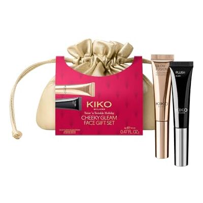 Kiko Milano Twist 'N Twinkle Holiday Cheeky Gleam Face Gift Set, Gesichts-Geschenkset: Flüssiger Highlighter und flüssiges Rouge Kiko Milano Twist 'N Twinkle Holiday Cheeky Gleam Face Gift Set, Gesichts-Geschenkset: Flüssiger Highlighter und flüssiges Rouge