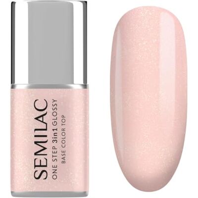 Semilac UV-Nagellack 3in1 One Step Glossy S258 Naked Glitter Peach 7 ml Semilac UV-Nagellack 3in1 One Step Glossy S258 Naked Glitter Peach 7 ml